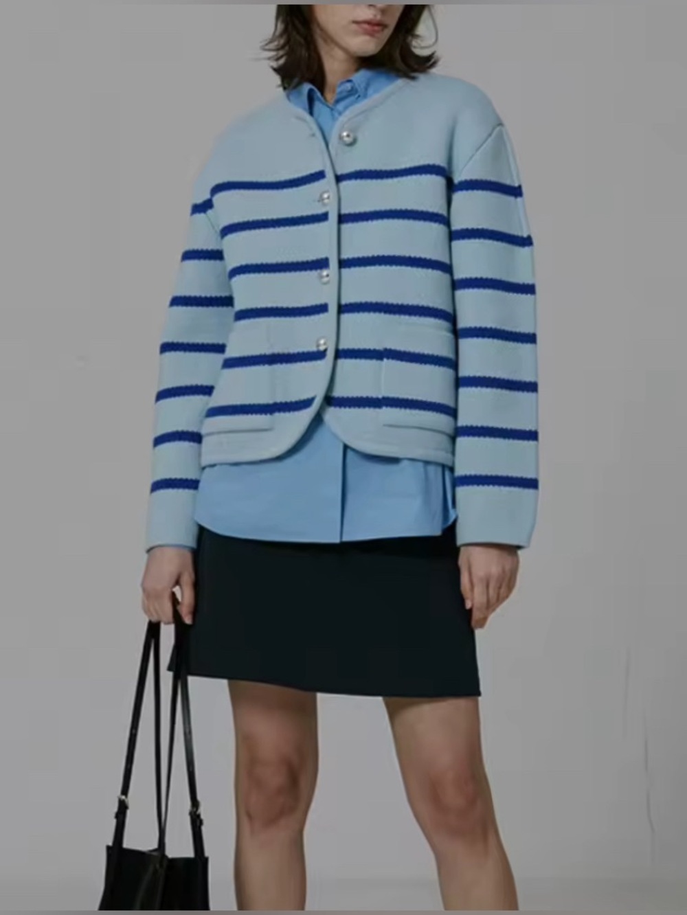 Korean Vintage Stripes Knitted Cardigan NWOT